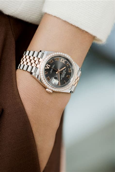 rolex datejust on wrist women|rolex datejust 36mm on wrist.